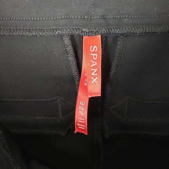 Spanx Perfect Pant Ankle Backseam Skinny Black Faux Pockets Womens Size XL - Picture 6 of 10